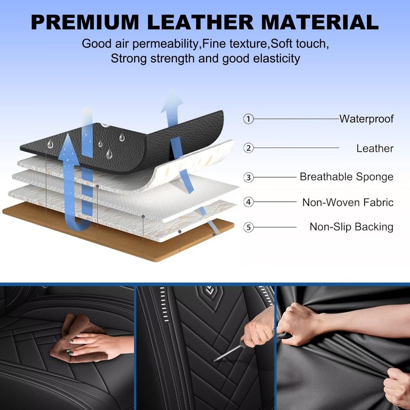 DISUTOGO Seat Covers Fit for Toyata Tacoma 2024 2025 Front