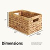 Set of 4 Water Hyacinth Storage Baskets, Handwoven Wicker Bins