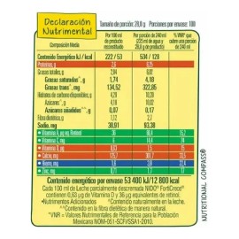 Leche Nido En Polvo Entera Fortificada 2.88 Kg Forti Crece