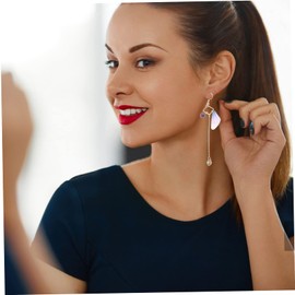 Baluue Classic Purple Gold Bride Tassel Drop Earrings Lightweight Imitation Ear Decorations for Women Elegant Wedding and Party Accessories