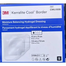 KerraLite Cool Border Hydrogel Wound Dressing 4" x 4" - 5/BOX - CWL1008