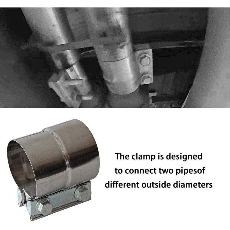 Exhaust Clamps Band Clamp 2.5" Lap Joint - Stainless Steel