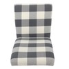 Meadow Lane Blue Plaid Parsons Dining Chair - Set of