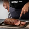 Large Meat Fork with Wood Handle,11.6 Inch Stainless Steel Two
