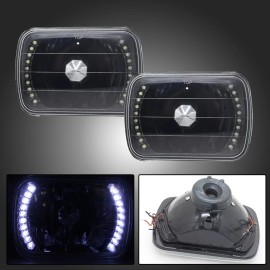 YLT Auto Pair 5x7" 7x6" LED Headlights Fit For 1982-1993 Chevy S10 Blazer GMC S15 82-93