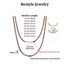 Bestyle Long Leather Necklace Wax Cord Rope Chain Men, Mens