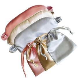 QSYW Silk Eye Mask for Sleeping - Satin Eye Cover with Storage Bag Mixcolor1 3Pcs Save 20%