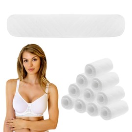 KFSCIP 10 Pcs Bra Liners for Sweat Pad, Cotton Bra Liners Under, Reusable Under Bra Sweat Liners, Soft Absorbent Sweat Pads for Women, 46 x 8 cm