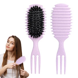 Juguta Lockenbürste, Locken mit Zinken definieren Stylingbürste, zum Kämmen und Formen von Männer- und Frauenlocken, um Ziehen und Lockenablösung zu reduzieren