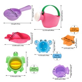 SHENGYIG Bath Toy for Babies 1-4 Years, 10-Piece Set, Mould-Free, Water Toy for Bathtub & Swimming Pool, Safe & Fun, Ideal as a Baby Bath Toy Gift