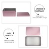 NUOBESTY - Contenedor rectangular de hojalata para alimentos con hojas