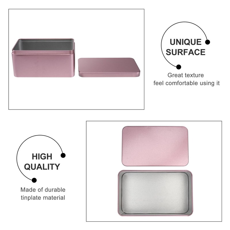 NUOBESTY - Contenedor rectangular de hojalata para alimentos con hojas