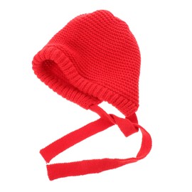 COLLBATH Warmest Knit Cap for Women Distressed Skull Cap with Fleece Lining Windproof Cover Red