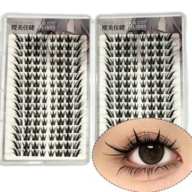 Kit Pestañas Postizas Estilo Zorro, 256 Mechones Rizo C 10-14 mm | Diseño con rizo oculto, efecto alargamiento natural, incluye pegamento y pinza para