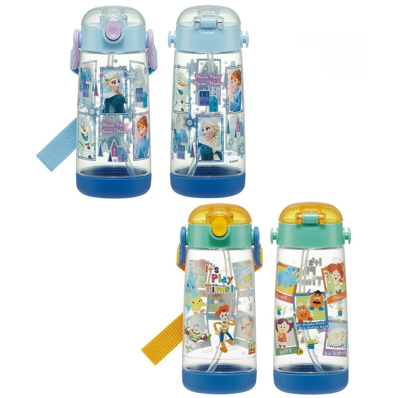 PDSH5 Plastic One Push Straw Bottle, 16.9 fl oz (480