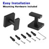 JAAWAN (2-Pack) Matte Black Bathroom Robe Towel Hooks, Stainless Steel