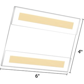 4x6 Acrylic Picture Frames Set of 6, Clear Photo Frame for Wall with Tape, Clear Picture Photo Frames 4x6 for Home, School, Office - Horizontal