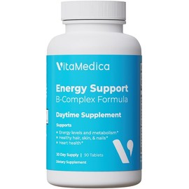 VitaMedica | Energy Support Multivitamin w B Complex | Energy Booster | Vitamin B6 & B12 | Clarity & Focus | Biotin for Hair, Skin & Nails | Energy Supplements | 90 Ct