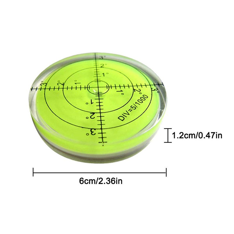 Bullseye Spirit Bubble Surface Level Round Inclinometers for Surveying Instruments