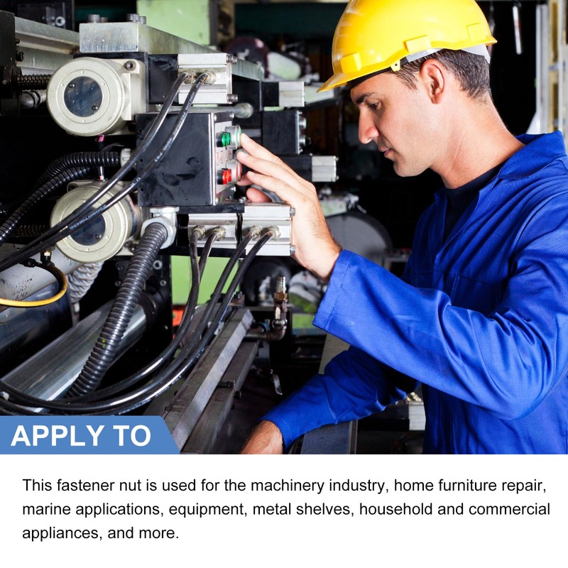 METALLIXITY 10 Pcs Carbon Steel Double Tab Fastener Nuts (M6)