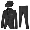 Men's 4 Piece 1920s Suit One Button Vintage Suit,Jacket Vest