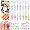 6 Sheets 280 Designs of Nail Stickers for Kids, Birthday Girl Party Favors, Cute Unicorn Nail Stickers, Kids Nail Art Decals Stickers for Kid Girls Nails Tip Decoration Gift (Flower Unicorn)