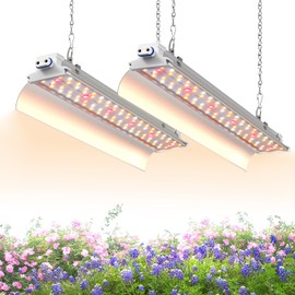 SpeePlant 1.4FT Hanging Grow Light for Indoor Plants, Full Spectrum with 660nm Red LED, T5 2020T Light Fixture, 36W(2×18W) Grow Lamp with Reflectors for Seedling Tray, 2-Pack