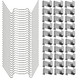 Merriway BH05781 (100 Pcs) Stainless Steel Z-Lap and W-Type Greenhouse Glazing Clip - Pack of 50 Each Type