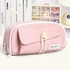 Cedar Eight Pencil Case, Large Capacity, Soft, Cute, Convenient, Solid,