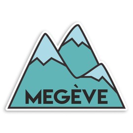 2 x 10cm Megeve France Vinyl Stickers - Ski Mountain Luggage Sticker #31418 (10cm Wide)