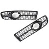 1 Pair Front Fog Lamp Grille Bezel 8E0807681F Glossy Black