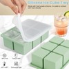 Silicone Ice Cube Tray 3Pack, SAWNZC Large Ice Cube Molds