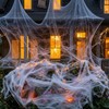 Hzxy Halloween Decorations Spider Web, 200g Halloween Cobwebs + 40