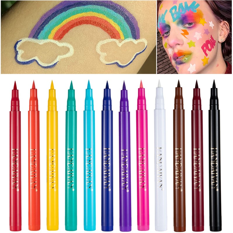 Coloured Eyeliner, Purple Eyeliner, Waterproof Liquid Eyeliner All Day Long-Lasting