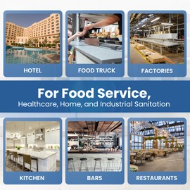 200 Chlorine Test Strips for Food Service – 0-500 ppm Bleach Sanitizer Testing Strips – Works Well with Popular Sanitizers – Ideal for Restaurants, Bars, Cafes, Food Trucks, Kitchens, Daycares & More