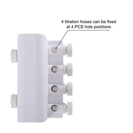 DONGKER Clamp holder for 4 tubes, 1 piece tubes, tube frame, 4-way tube holder for aquarium to hold the soft hose of the dosing pump