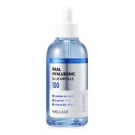 Wellage Real Hyaluronic Blue 100 Ampoule 100ml 2pcs Hypoallergenic inner moisturizing / 웰라쥬 리얼 히알루로닉 블루 100 앰플 100ml 2개 저자극 속보습