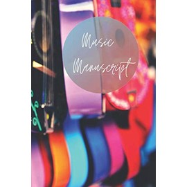 Music Manuscript: Colourful Manuscript for Music with 6 stave / staff and 120 pages