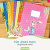 Papierdrachen 8 high-quality paper notebook covers for children, A4, mermaid