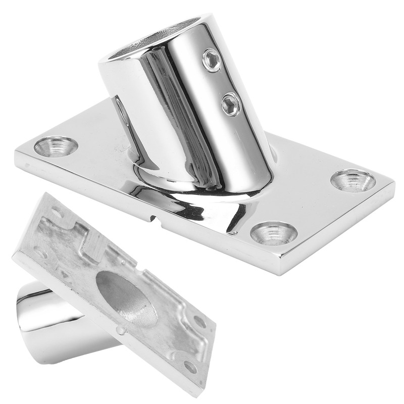 Boat Handrail Base Fitting Stainless Steel 60 Degree Rectangular Boat