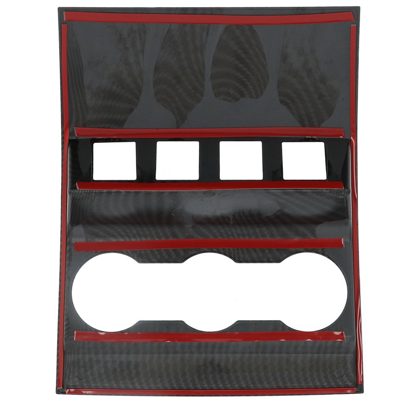 Armrest Box Rear Air Vent Trim Anti Kick Cover Carbon