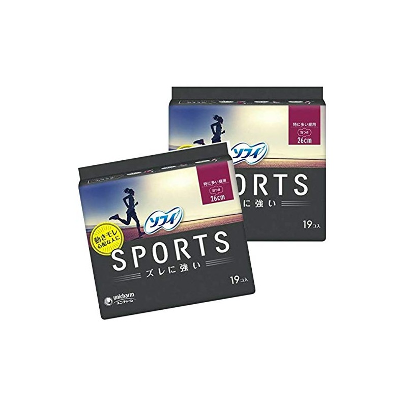 2-piece set Sofy Sports (SPORTS) Sanitary Pads, resistant to shifting,