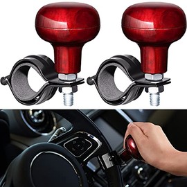 2 Pieces Steering Wheel Knob Spinner Suicide Knobs Steering Wheel 360 Degrees Rotation Tractor Accessories for Cars, Trucks, Tractors, Boats, Golf Carts (Brown)