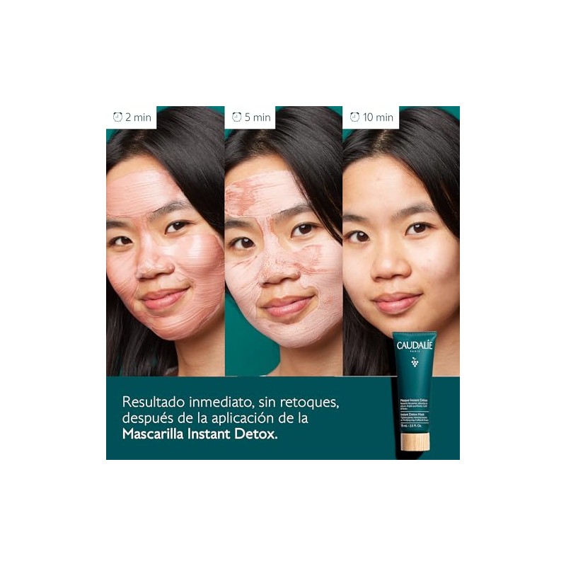 Caudalie Mascarilla Instant Detox, Mascarilla de Arcilla - 75 mL