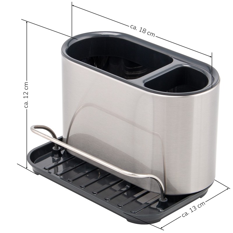 bremermann Sink Organizer with Sponge Holder and Dish Brush Holder,