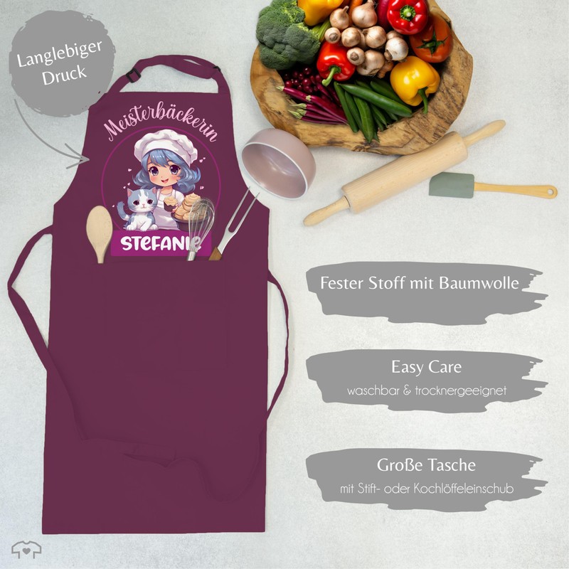 Geschenk mit Namen personalisiert by Shirtracer - Apron - Baking