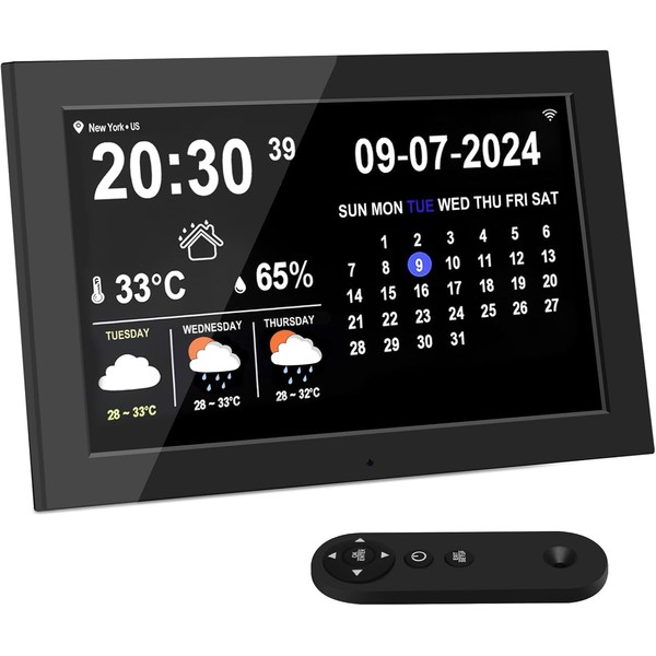 Jazeyeah Digital Calendar, 10.1 Inch WiFi Smart Electronic Digital Desk