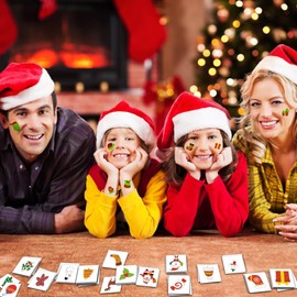 Tatuajes de Navidad, 204pcs Tatuaje De Navidad Pegatinas, Cicatriz Tatuaje Navidad,para Niños Rellenos para calcetines, Fiesta de Navidad Decoraciones Regalos