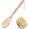 Cepillo para Ducha KJRIVER 2 en 1 de Madera Natural