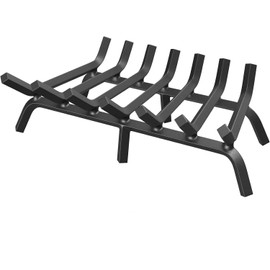 mestyl Fireplace Grate 30 Inch Heavy Duty Wrought Iron Fireplace Log Grate, 4/5" Bar Fire Grates, Firewood Log Burning Rack for Outdoor Wood Stove Pit & Fireplace Log Holder Indoor